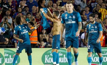 Ronaldo se sacó la camiseta en su gol y le mostraron la amarilla, luego se fue expulsado.